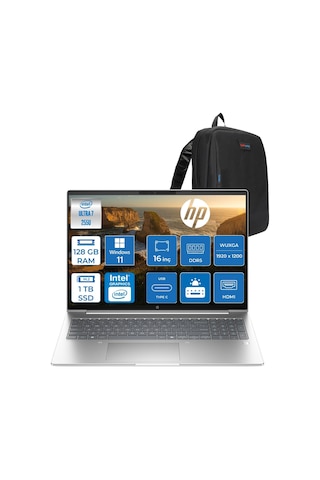 HP ProBook 4 G1I C9FY2ETP33 U7-255U AI 128 GB 1 TB SSD Grafik 16" W11P WUXGA Dizüstü Bilgisayar + Zetta Çanta