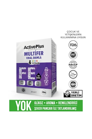 Active Plus Multifer Oral Damla 400 Çocuk & Yetişkin