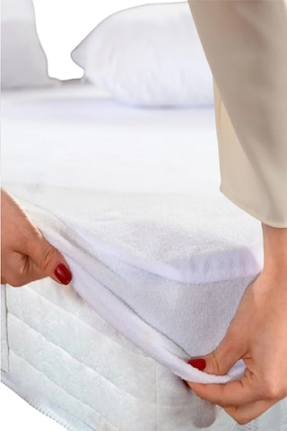 Evony Sıvı Geçirmez Micro Kumaş Fitted 160x200+30 Cm Alez Yatak Koruyucu Beyaz