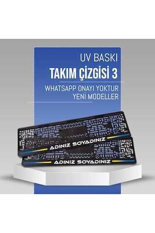 Takım Çizgisi 3 Plakalık, 2 Adet Premium Uv Baskı, Plakalıkhane