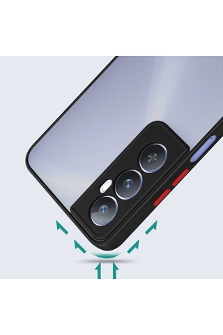 Zore Realme C65 4g Kılıf Msra Hux Kapak - Siyah Siyah