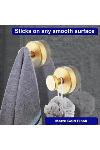 Besthome1 Altın Renk Banyo Sümükli Kanca Sus304, 6.8kg Kapasite, Delme Yok, 4 Adet Yüksek Kalite Çelik Altın