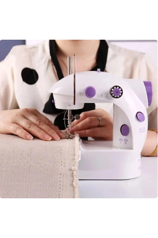 Pratik Taşınabilir Elektrikli Veya Pilli Seyahat Tipi Hız Ayarlı Kademeli Dikiş Makinesi 5468