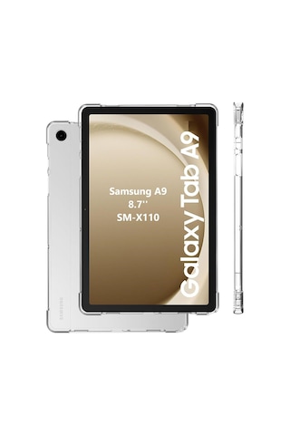 Samsung Galaxy Tab A9 8.7'' Inç Tablet Uyumlu Silikon Kılıf Şeffaf Köşe Korumalı Sm-x110 Kılıf