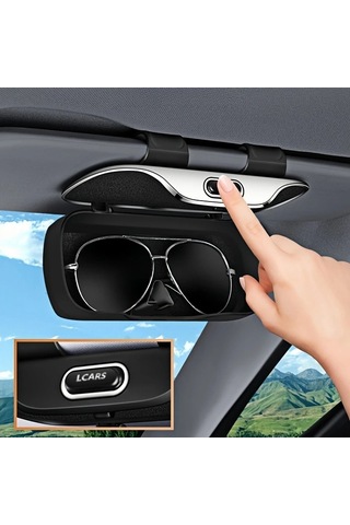 Evrensel Araba Monte Gözlük Durumda Güneş Gözlüğü Tutucu Sürücü Co-pilot Depolama Beige