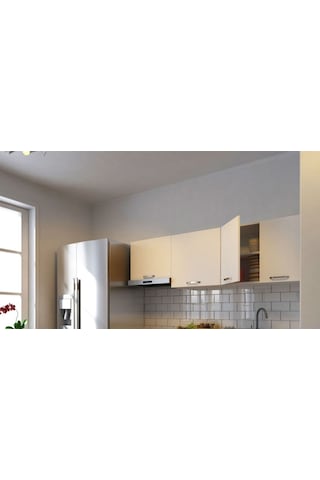 Melodi Üst Mutfak Dolabı 200 Cm Beyaz