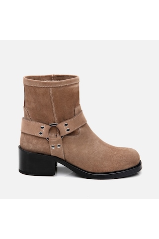Hotiç Hakiki Deri Vizon Kadın Western Topuklu Bot 01boh297200a450 Vizon-taupe Vizon