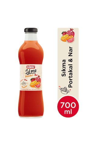 Dimes Sıkma %100 Portakal - Nar Suyu 700 Ml X 6 Adet