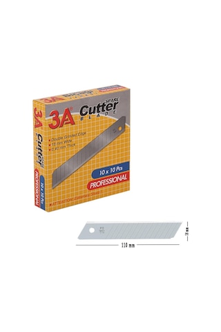 Professional 18 Mm Yedek Maket Bıçağı 10 Adet Professional 18 Mm Yedek Maket Bıçağı 10 Adet