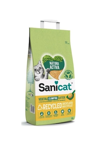 Sanicat Vegetal Clumping Litter Topaklaşan Organik Bentonit Kedi Kumu 10 L