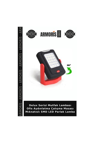 Delux Serisi Mutfak Lambası Ofis Aydınlatma Çalışma Masası Mıknatıslı Smd Led Parlak Lamba Beyaz