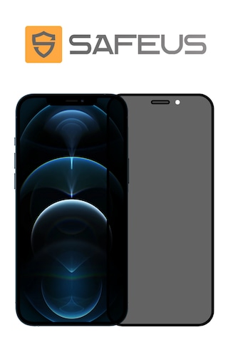 Safeus Tam Kaplayan Hayalet Parmak İzi Bırakmayan Safir Ekran Koruyucu Cam , Apple Uyumlu iPhone 12 Pro Max İle