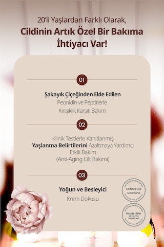 Peptit İçerikli, Cilt Bakım Kremi Goodal Peony Peptide Volume Cream