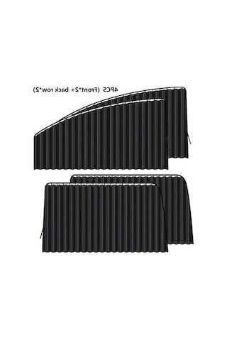 Pazly 2 4 Adet Araba Pencere Kapağı Ön Cam Arka Cam Taşınabilir Ayarlanabilir Manyetik Izgara Perde - Evrensel Modeller İçin Polyster Malzeme