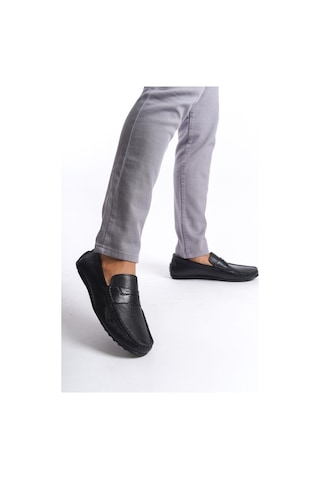 Mubiano Hakiki Deri Mbabd274-s Erkek Siyah Loafer Siyah