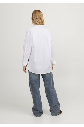Jack & Jones Kadın Basic Oversize Poplin Gömlek - Jamie 12200353 White Beyaz