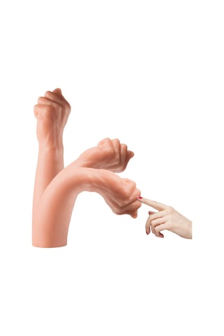 30 Cm Dev Kalın Realistik Yumruk Fist Tasarımlı Dildo Ten Rengi Çok Renkli