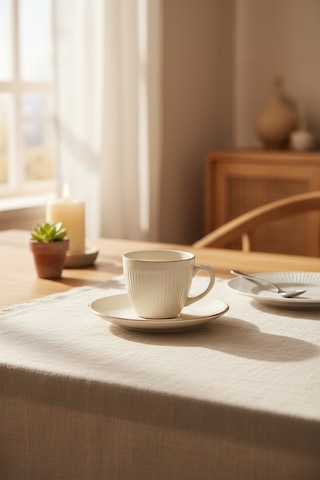 Bernardo Supra 6 Kişilik Fincan Takımı Altın Altın - Beyaz