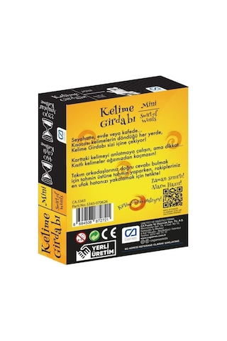 Ca Games Kelime Girdabı Mini Eğlenceli 4-8 Oyunculu Klasik Kelime Anlatma Oyunu 2200 Anahtar Kelime 440 Gizli Kelime