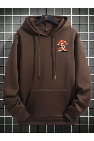 Altamira Unisex Mushroom Baskı Kapüşonlu Sweatshirt 001