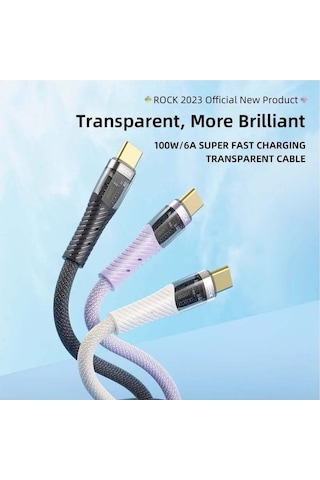 Z21 100w Type-c To Type-c Pd 6a 1.2m Altın Uçlu Örgü Şarj Ve Data Kablosu Siyah