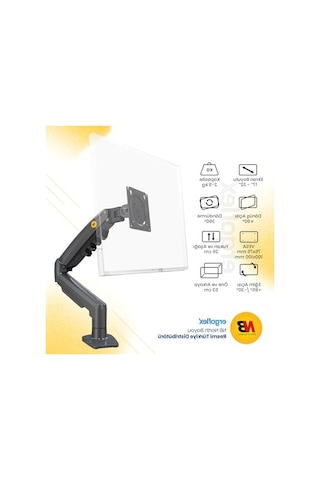 North Bayou Desk Pro Bundle Nb F80 2026 Versiyon Ergonomik Monitör Standı + Ergoflex Ef-354 Uzaktan Kumandalı Monitör Işık Çubuğu