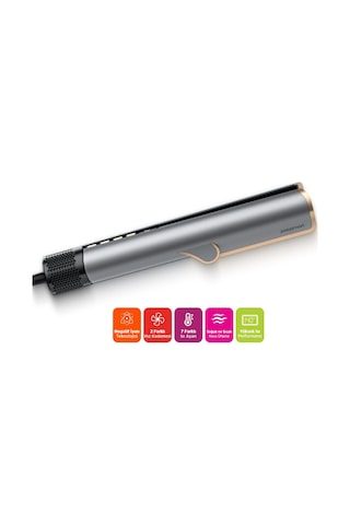 Polosmart Psc102 Dijital Ekranlı 2 Kademeli Negatif İyon Hava Üflemeli Saç Düzleştirici 1200w Gri