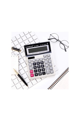 12 Haneli Geniş Lcd Ekran, Pilli Büyük Düğmeli Hesap Makinesi