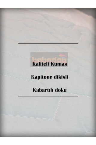 %100 Geçirmez 35x45 Bebek Yastık Alezi Kapitoneli Kabartılı 1adet Beyaz