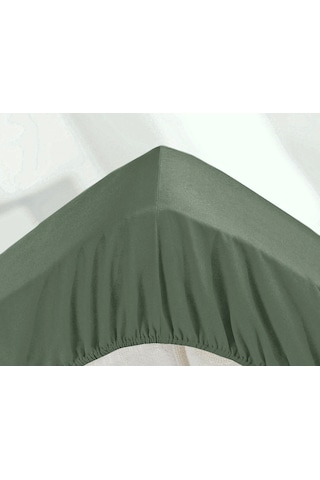 Makiteks %100 Pamuklu Yeşil 120x200+50x70 Cm Tek Kişilik Lastikli Çarşaf Takımı Yeşil