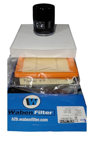 Fiat Egea 1.4 Benzinli Filtre Bakım Seti 3 Lü Hava+yağ+polen - Waben Filter Wk-067/5 3filtre Hava Yağ Polen