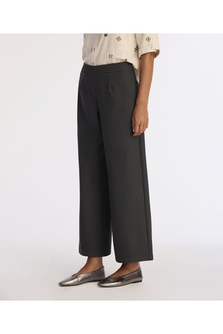 Yargıcı Wide Leg Yüksek Bel Pantolon 25kkpn3026x 059 Gri