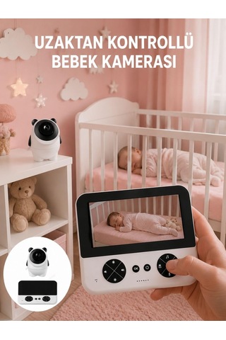 Geniş Ekranlı Bebek Monitörü Ağlama Algılama Özellikli Yeni Nesil Genel