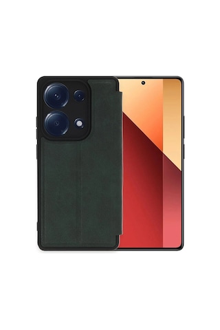 Newface - 823 - Xiaomi Redmi Note 13 Pro 4g Kılıf Flip Cover - - Kmrsfres - Koyu Yeşil