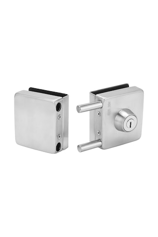 Geeroyoo Stainless Steel Cam Kilit - Perde Cam Kapı İçin Deliksiz Montaj, 10-12mm Kalınlıkta, Dayanıklı Ve Pratik 2 Adet