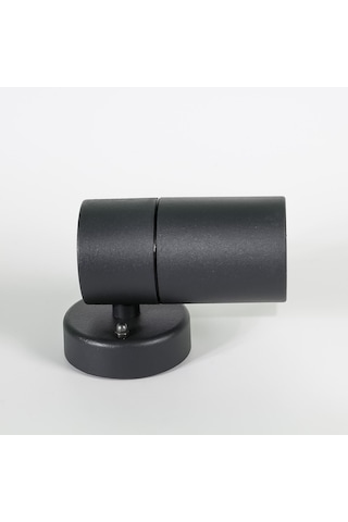 RODOSLU Gu10 Duylu Tek Yön Silindir Antrasit Gövde Armatür Siyah