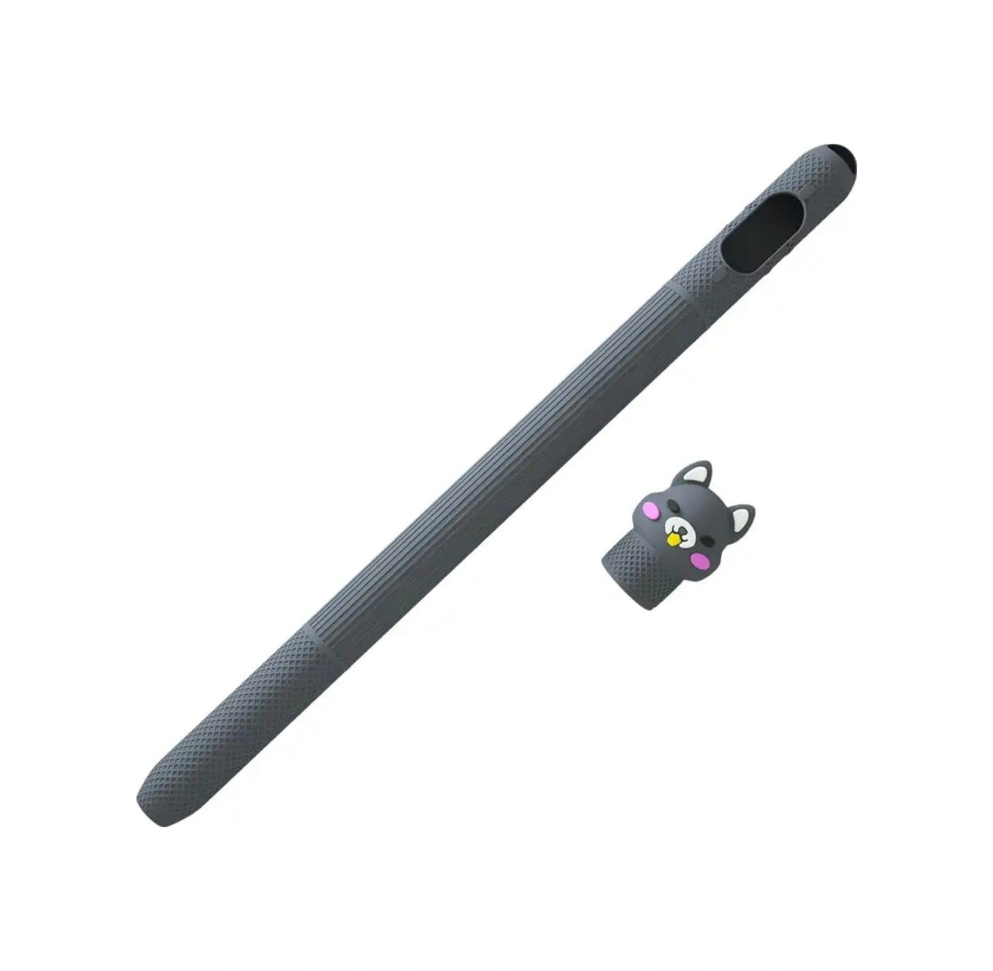 Apple Pencil Pro / 2.nesil Uyumlu Koruyucu Silikon Kılıf Kaydırmaz Sevimli Kedi Figürlü Kalem Değildir