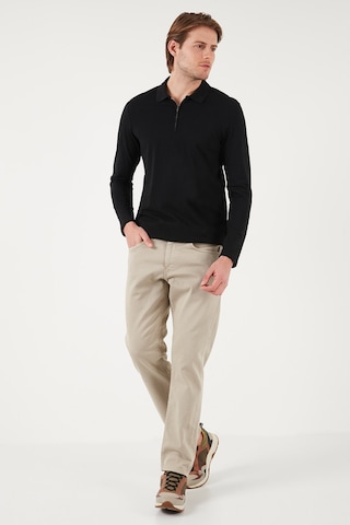 Buratti Pamuklu Slim Fit Yarım Fermuarlı Polo Yaka Erkek Sweat 5903010 Siyah