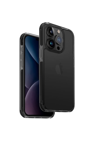 Apple Uyumlu iPhone 15 Pro Kılıf Combat Serisi Üç Katmanlı Koruma Shocksorb Teknolojisi Koruyucu Kapak Smoke