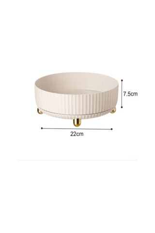 Kangvka Döner Organizer: Çeşitli Kullanimlı Güzellik Malzemeleri, Baharat, Kozmetik Derici Tepsisi Beyaz