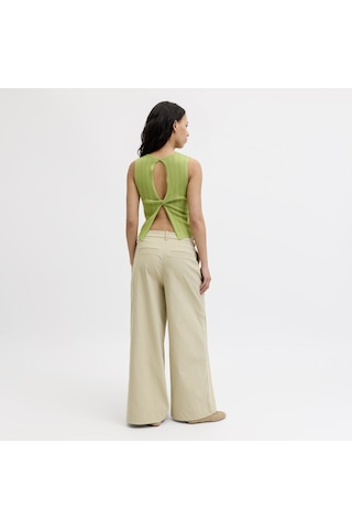 Jack & Jones Kadin Çapraz Bel Detayli Kolsuz Triko Üst - Talia - 12294776 Fern