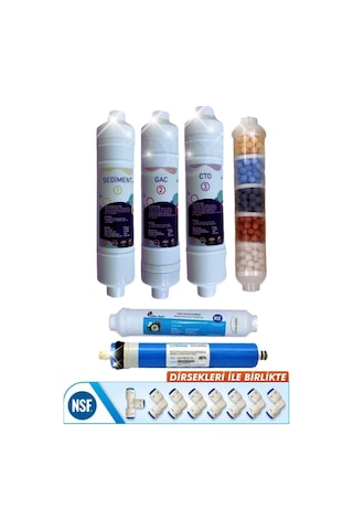 Kapalı Kasa 12 Inç Su Arıtma Cihazı Filtresi 10 Aşamalı Filtre Seti Nsf Onaylı Vontron Membranlı Set