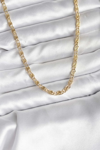 14k Gold Renk Kaplama Zincir Model Cm Kadın Kolye Çok Renkli