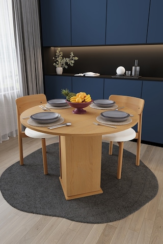 Modern Dolaplı 4 Kişilik Mutfak Yemek Masası %100 Mdf Mutfak Yemek Odası Masası Ym04 Karına
