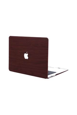 Macbook Air Kılıf 13 İnç Wood01 Eski Usb'li Model 2010-2017 A1369 A1466 İle Uyumlu Kahverengi