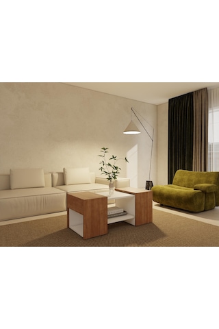 Lupo Orta Sehpa Marbellakiraz Beyaz Renk Beyaz