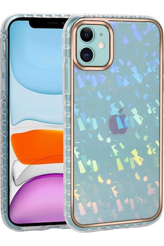 Apple Uyumlu iPhone 11 Desenli Parlayan Transparan Avva Kılıf no1 NO1 No1