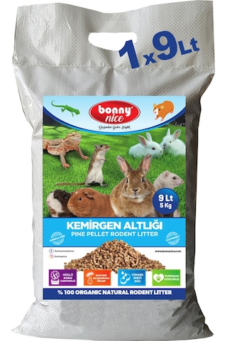 Bonny Nice Doğal Pelet Ginepig Kafes Altlığı 5 Kg 9 Lt