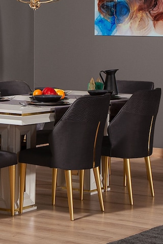 Modalife Vanesa Salon Yemek Mutfak Sandalyesi Siyah