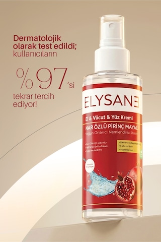 Elysane Pirinç Mayası Nar Özlü Beyazlatıcı Leke Karşıtı Derin Ve Aydınlık Cilt Etkisi Nemlendirici Krem